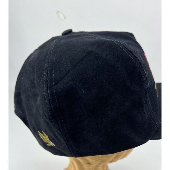 Vintage Winston Racing Team Black Velvet Rayon Snapback Cap Hat - Picture 7 of 10